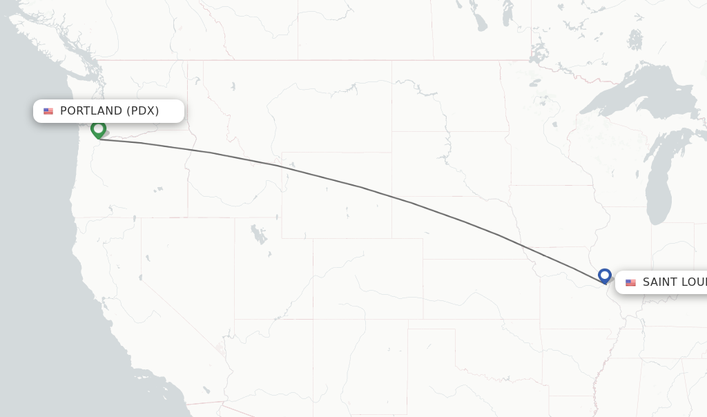 Direct non stop flights from Portland to Saint Louis schedules