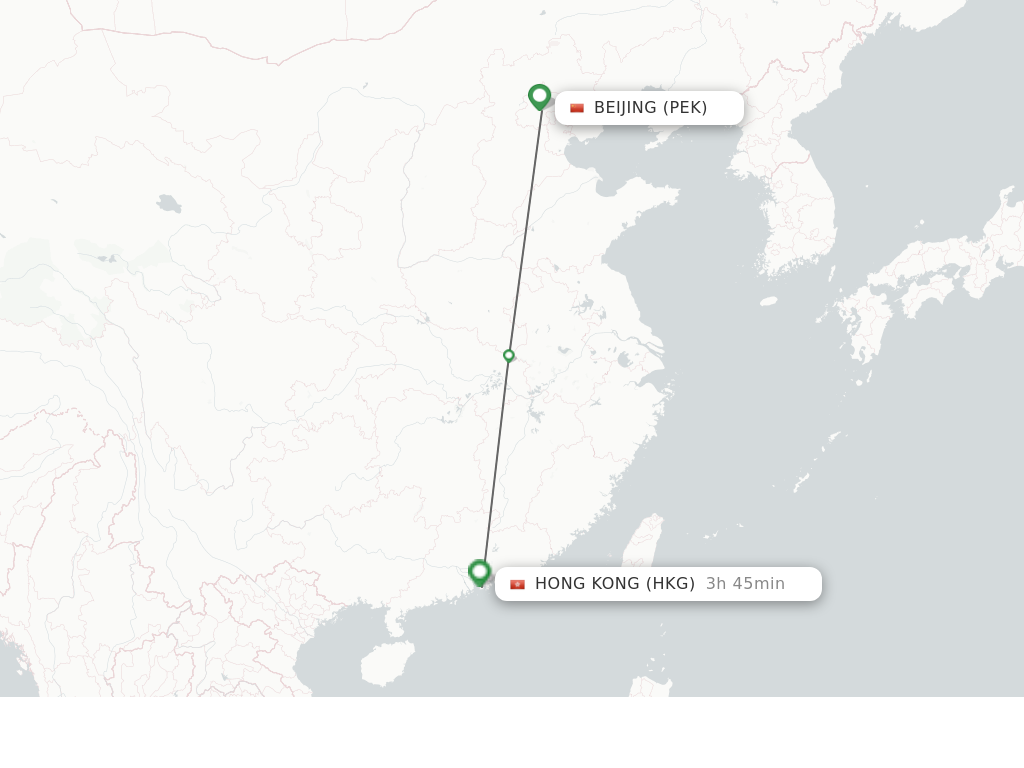 Direct non stop flights from Beijing to Hong Kong schedules