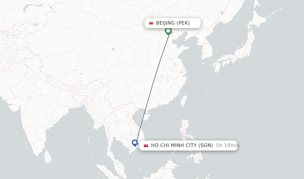 Direct Non Stop Flights From Beijing To Ho Chi Minh City Schedules 0111