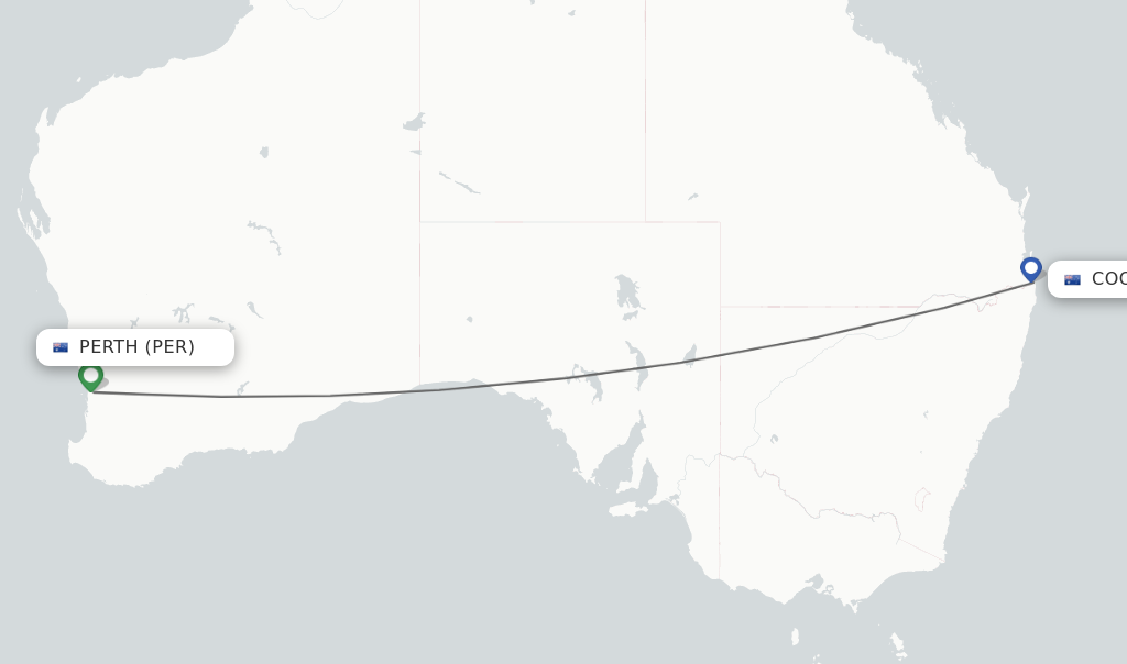 Direct Non Stop Flights From Perth To Coolangatta Gold Coast Schedules 