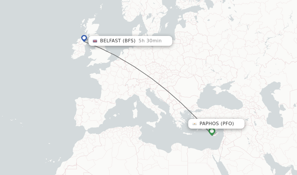 Direct Non Stop Flights From Paphos To Belfast Schedules 6642