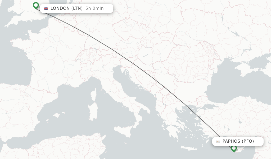 Direct non stop flights from Paphos to London schedules