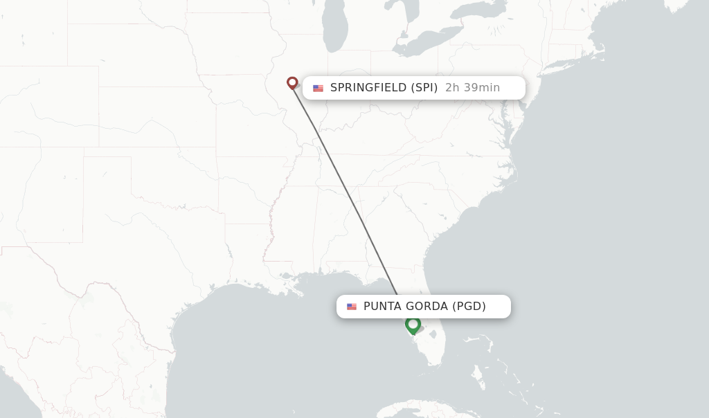 Direct (non-stop) Flights From Punta Gorda To Springfield - Schedules ...