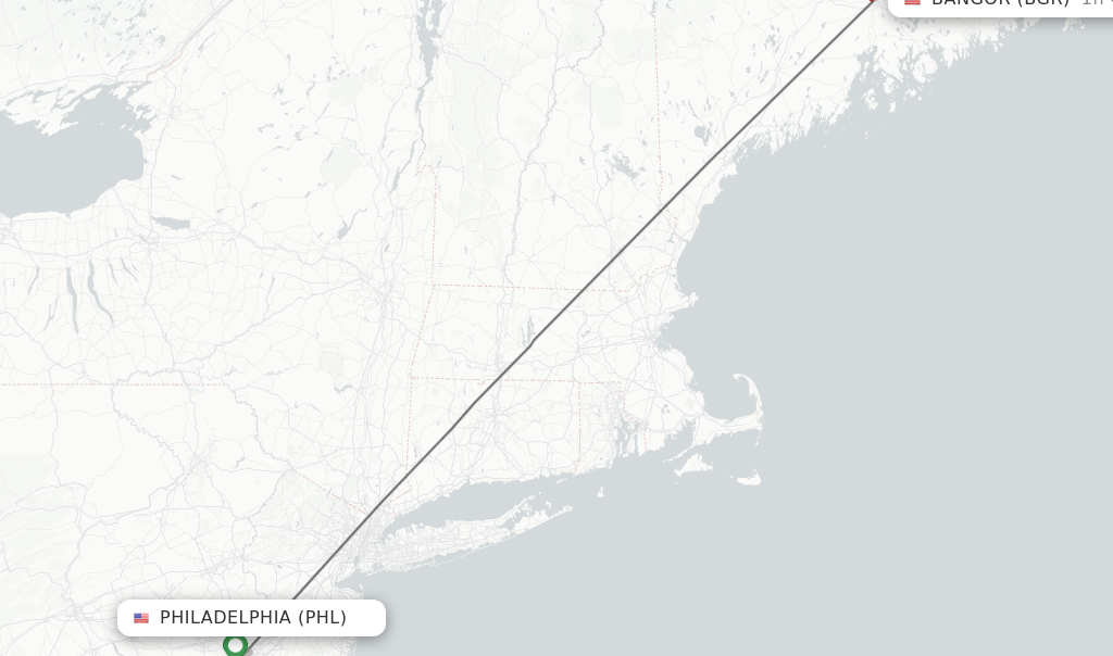 Direct non stop flights from Philadelphia to Bangor schedules