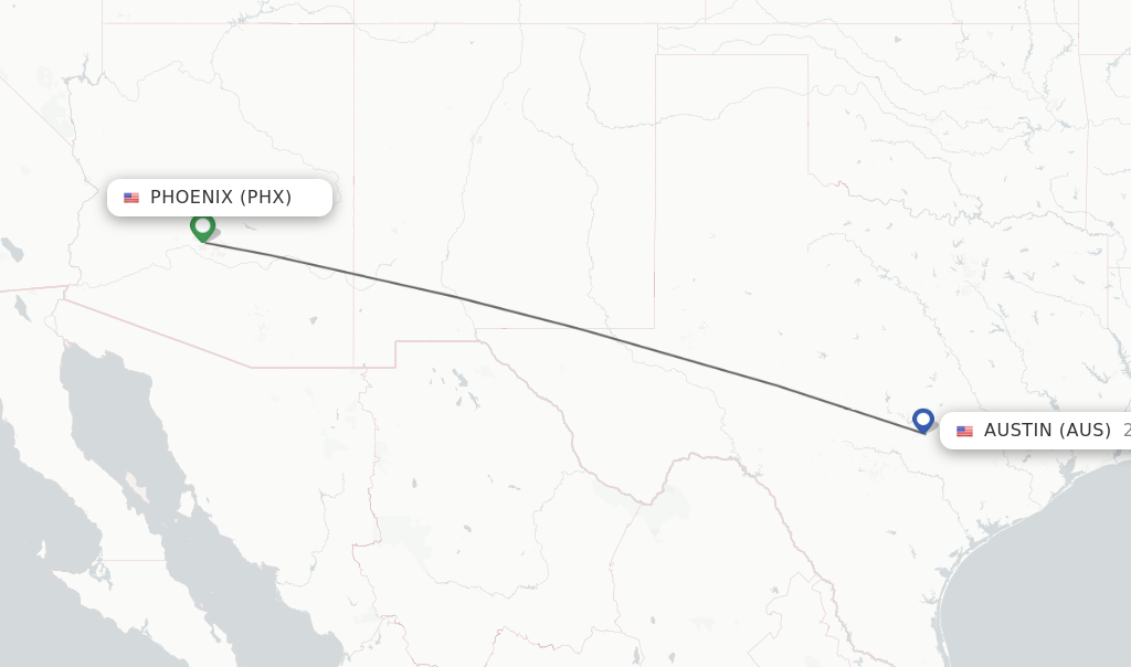 Direct non stop flights from Phoenix to Austin schedules