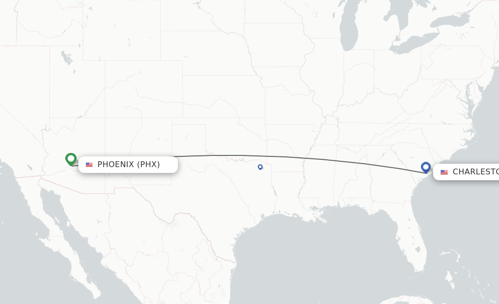 Direct non stop flights from Phoenix to Charleston schedules