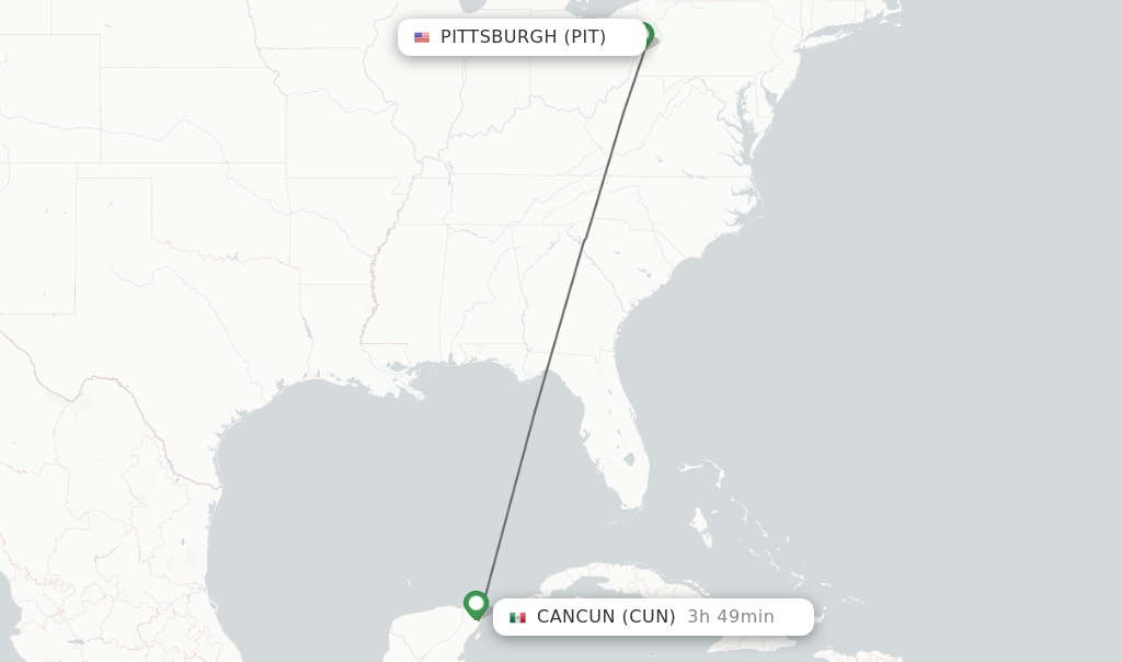 flights from pittsburgh to playa del carmen