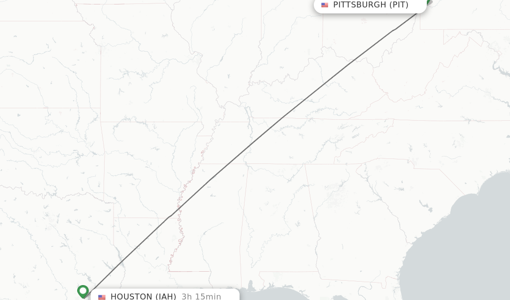 Direct non stop flights from Pittsburgh to Houston schedules