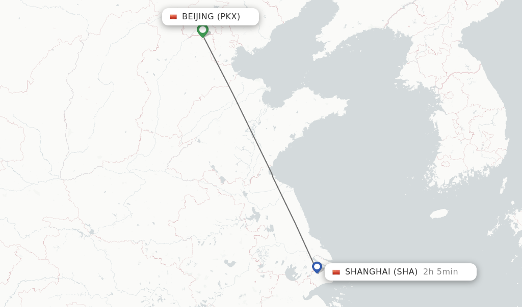 Direct (non-stop) Flights From Beijing To Shanghai - Schedules ...