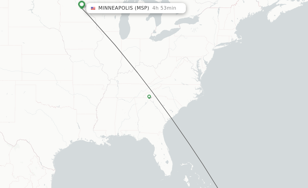 Direct non stop flights from Providenciales to Minneapolis