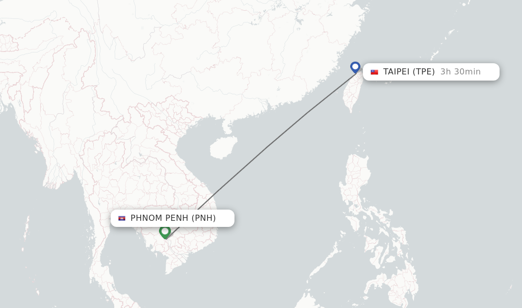 Direct Non Stop Flights From Phnom Penh To Taipei Schedules 1143