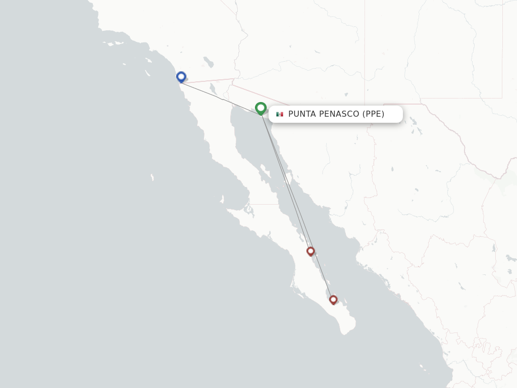 flights from Puerto Penasco, PPE