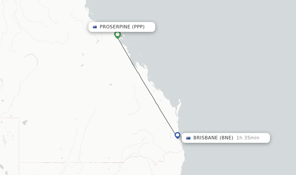 Direct (non-stop) flights from Proserpine to Brisbane - schedules ...