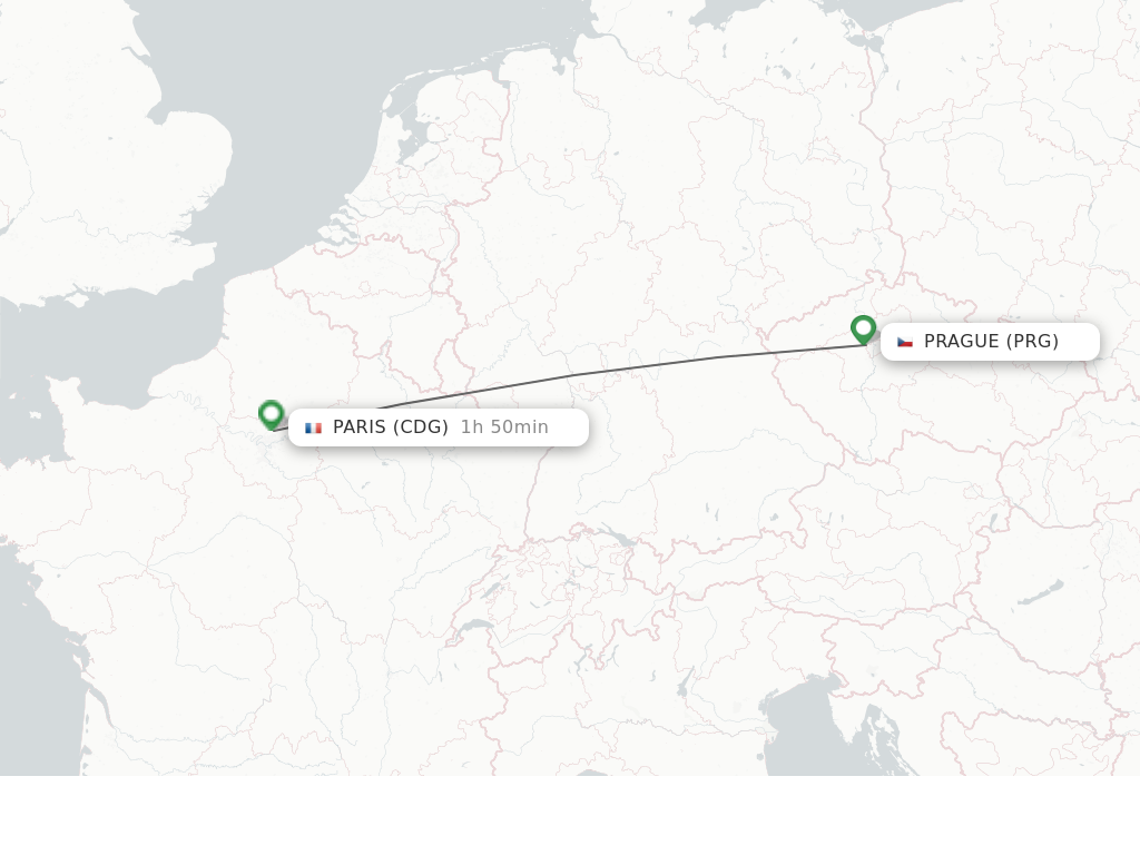 Direct non stop flights from Prague to Paris schedules