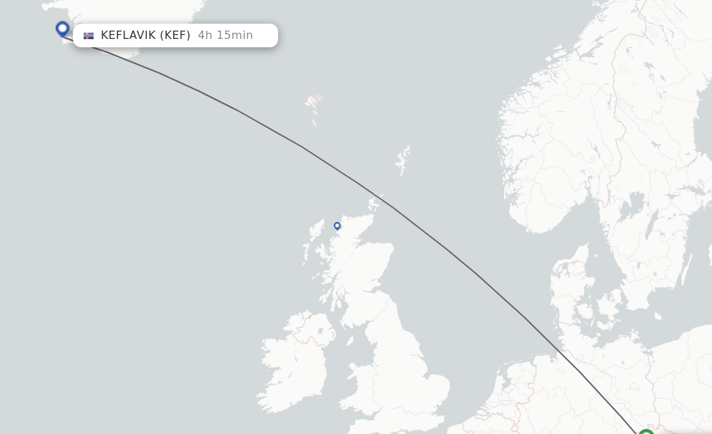 Direct non stop flights from Prague to Reykjavik schedules