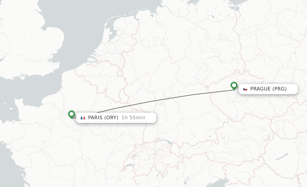 Direct non stop flights from Prague to Paris schedules