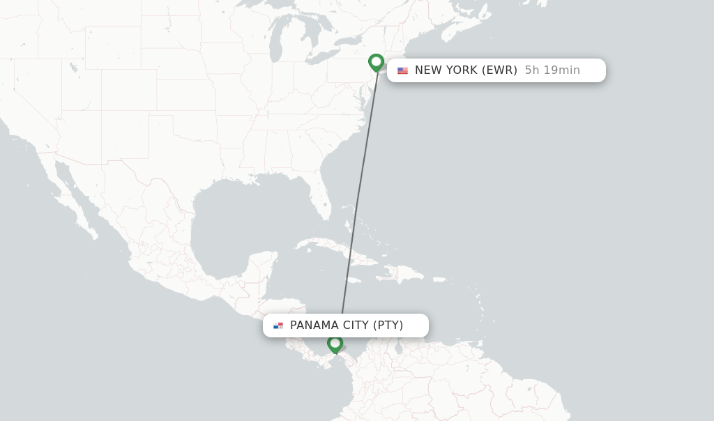 Direct non stop flights from Panama City to New York schedules