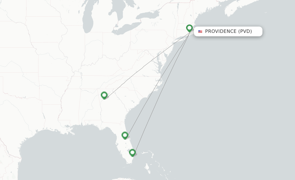 Frontier Airlines flights from Providence, PVD