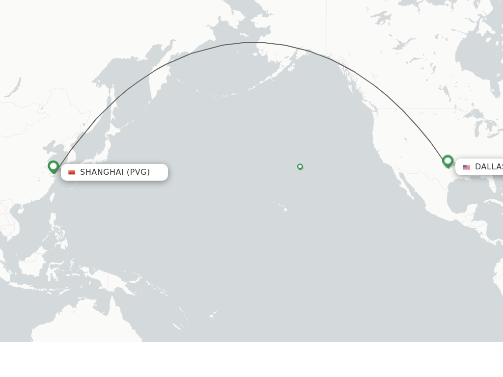 Direct non stop flights from Shanghai to Dallas schedules