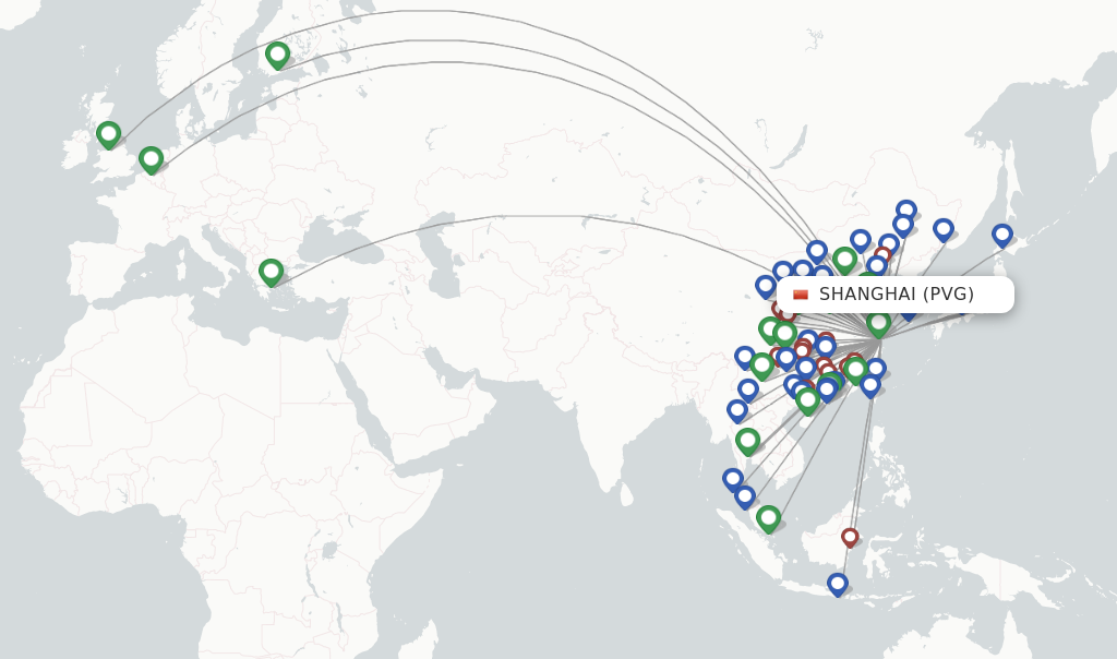 Juneyao Airlines flights from Shanghai, PVG - FlightsFrom.com