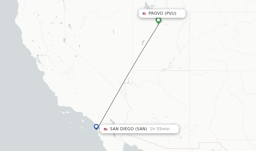 Direct (non-stop) Flights From Provo To San Diego - Schedules ...