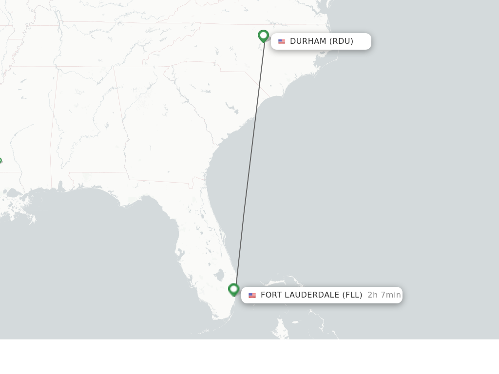 Direct non stop flights from Raleigh Durham to Fort Lauderdale