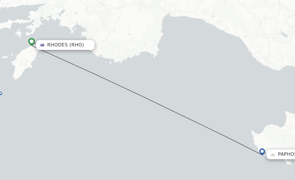 Direct (nonstop) flights from Rhodes to Paphos schedules