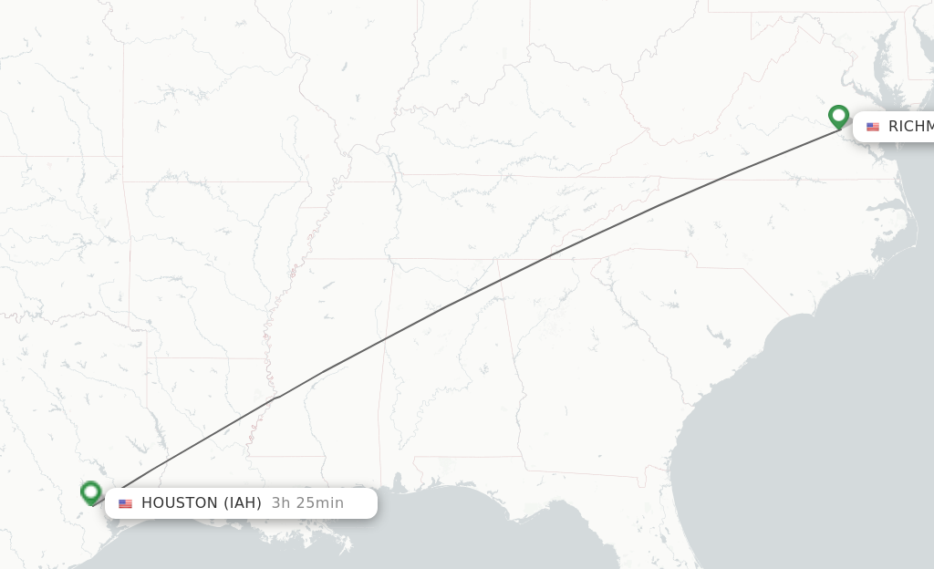 Direct non stop flights from Richmond to Houston schedules