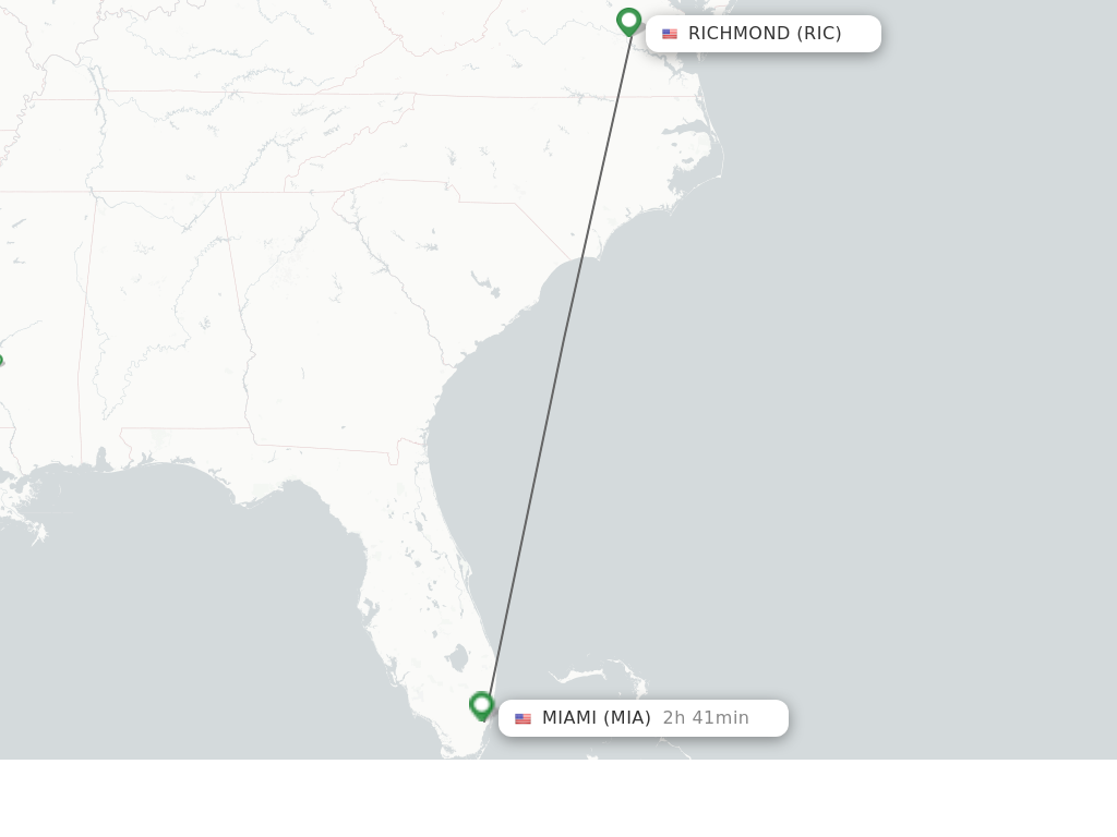 Direct non stop flights from Richmond to Miami schedules