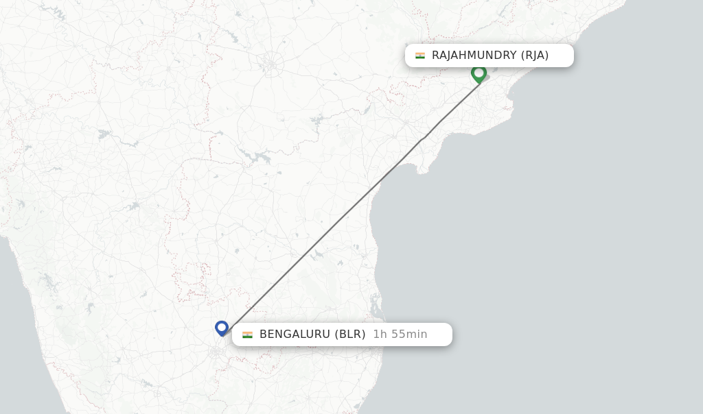 Direct (non-stop) Flights From Rajahmundry To Bengaluru - Schedules ...