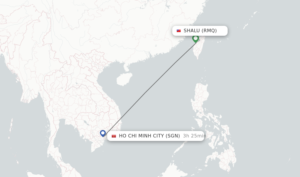 Direct Non Stop Flights From Shalu To Ho Chi Minh City Schedules