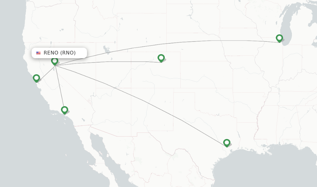 United flights from Reno RNO FlightsFrom