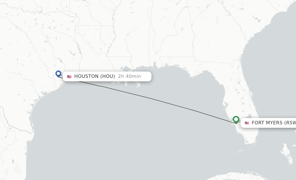 Direct non stop flights from Fort Myers to Houston schedules