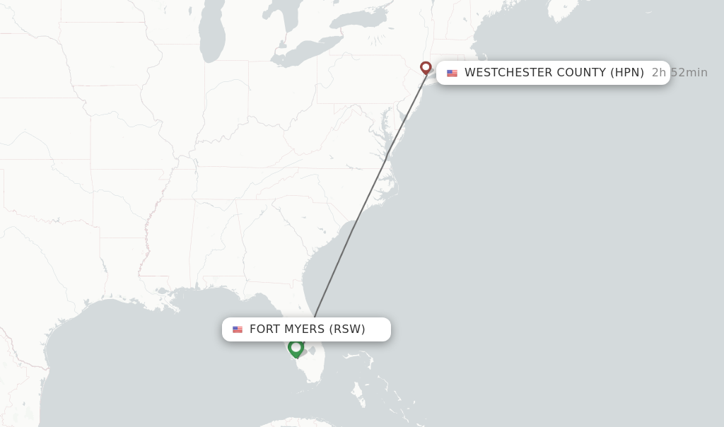 Direct (non-stop) Flights From Fort Myers To Westchester County ...