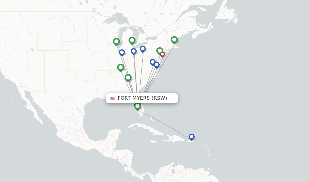 Spirit Flights From Fort Myers, RSW - FlightsFrom.com