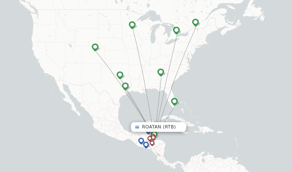 Direct non stop flights from Roatan to Houston schedules