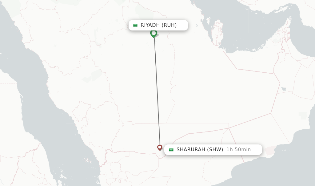 Direct non stop flights from Riyadh to Sharurah schedules