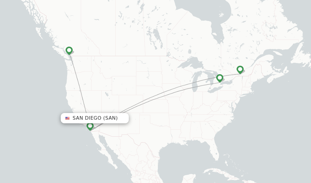 Air Canada flights from San Diego SAN FlightsFrom