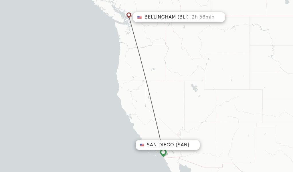 Direct Non Stop Flights From San Diego To Bellingham Schedules 7846