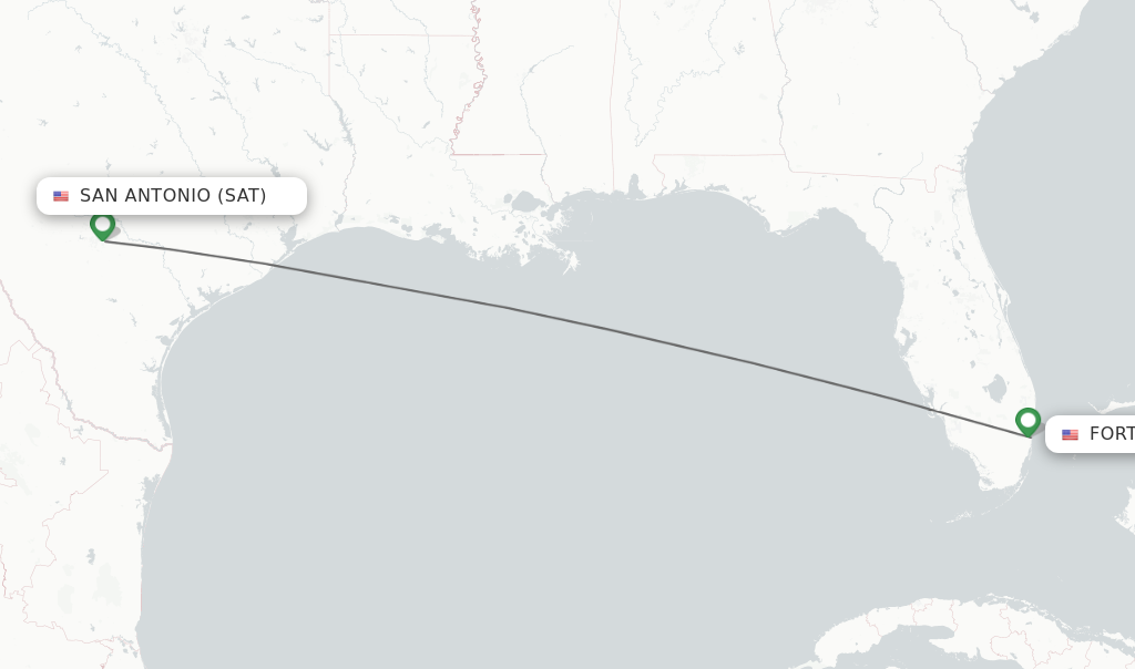 Direct non stop flights from San Antonio to Fort Lauderdale