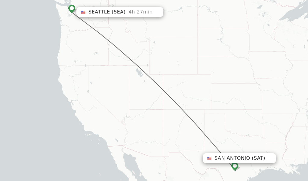 Direct (non-stop) Flights From San Antonio To Seattle - Schedules ...