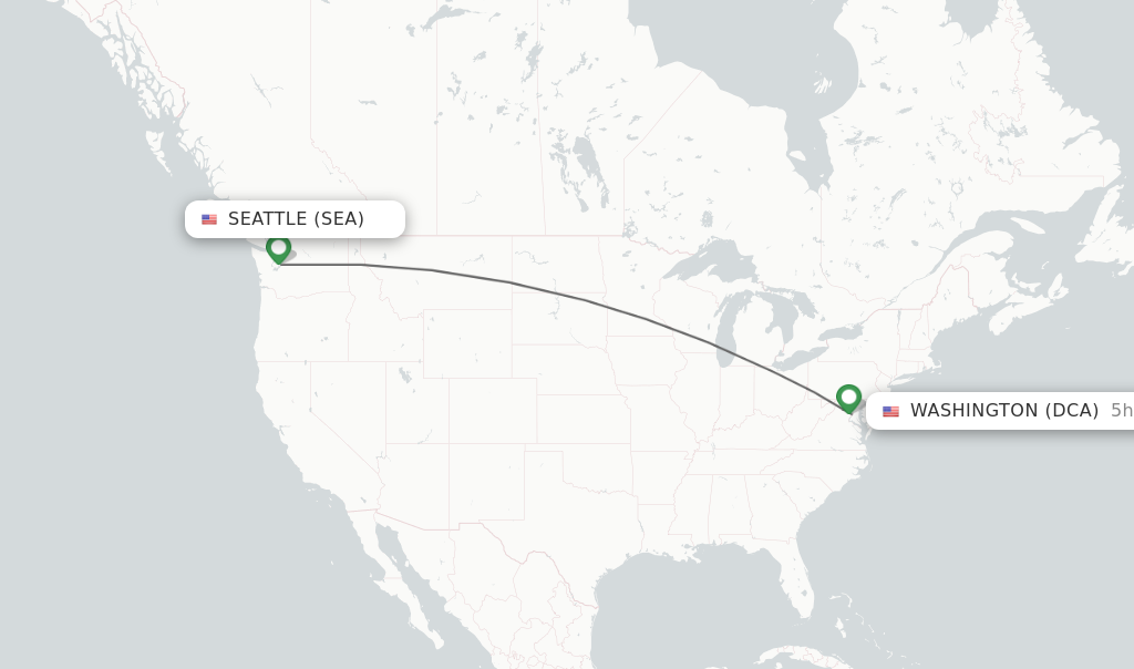 Direct non stop flights from Seattle to Washington schedules