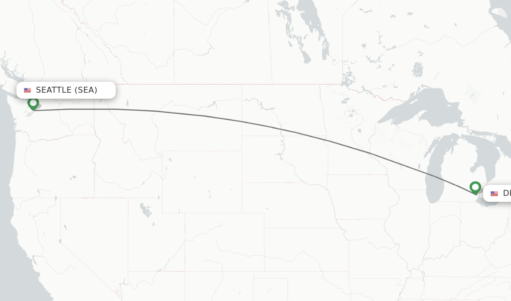 flights from seattle to detroit