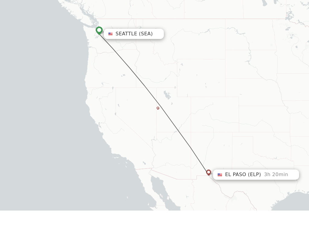 Direct non stop flights from Seattle to El Paso schedules