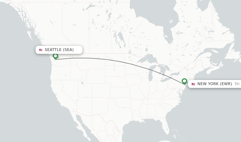 Direct non stop flights from Seattle to New York schedules