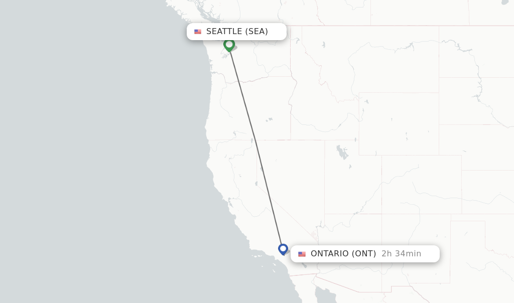 Direct non stop flights from Seattle to Ontario schedules