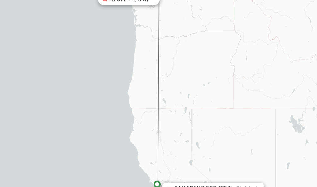 Flights from Seattle to San Francisco, SEA to SFO - Flight Routes