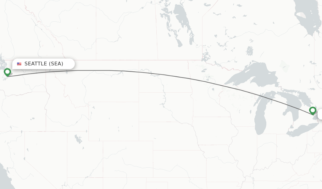 Direct non stop flights from Seattle to Toronto schedules