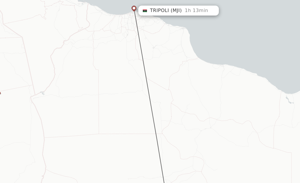 Direct (non-stop) flights from Sebha to Mitiga, Tripoli - schedules ...