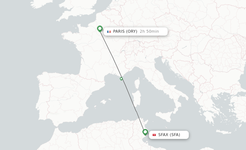 Direct (non-stop) Flights From Sfax To Paris - Schedules - FlightsFrom.com